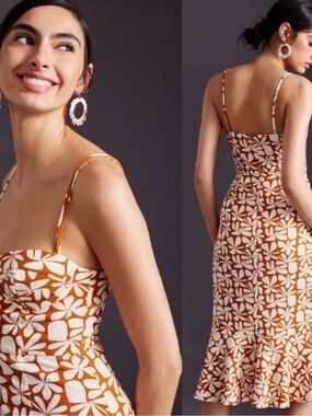 Anthropologie Hutch Floral Textured Midi Dress NWT Petite SP